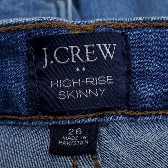 J. Crew 10" Highest-Rise Raw Hem Skinny Jean with Button Fly Size 26 - Picture 10 of 12